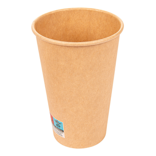 Copo cartão kraft bebidas quentes 480 ml / 16 oz
