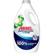 Detergente profissional para roupas Ariel da Pinto & Coelho, frasco com 70 doses para lavanderia eficiente.