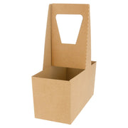 Porta-Copos, 2 copos, papel kraft natural, 20un.