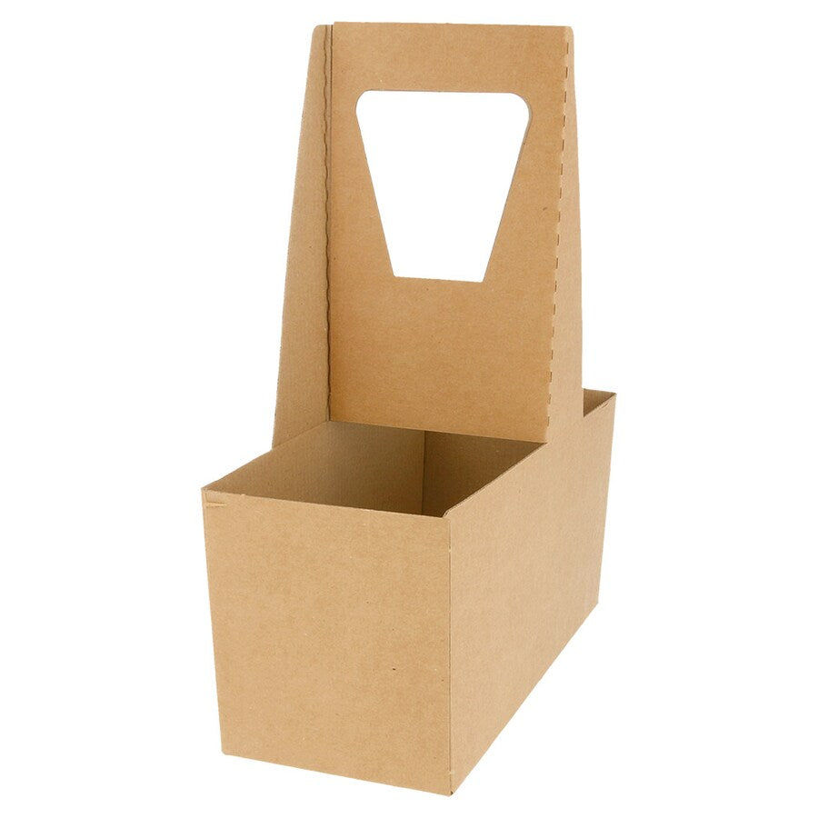 Porta-Copos, 2 copos, papel kraft natural, 20un.