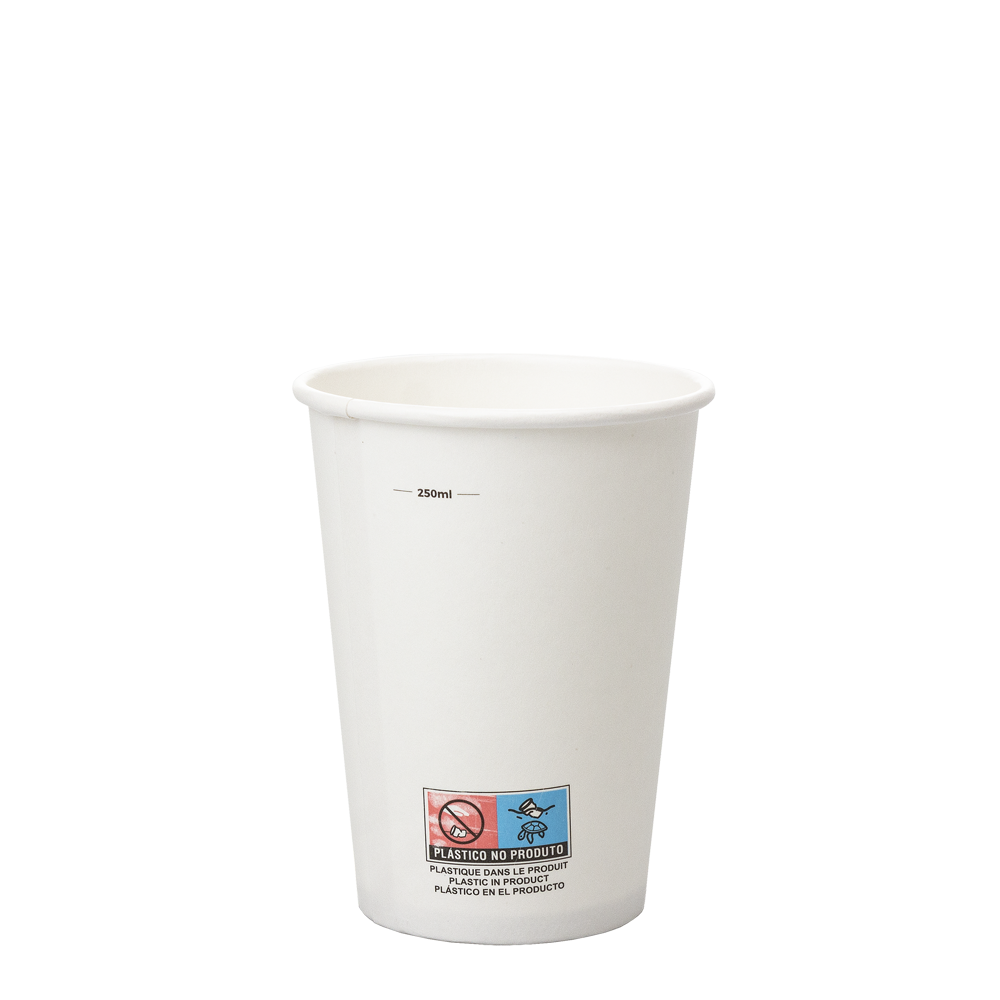 COPO DE PAPEL (CARTÃO) BRANCO COM DIRETIVA UE 33CL (330ML)