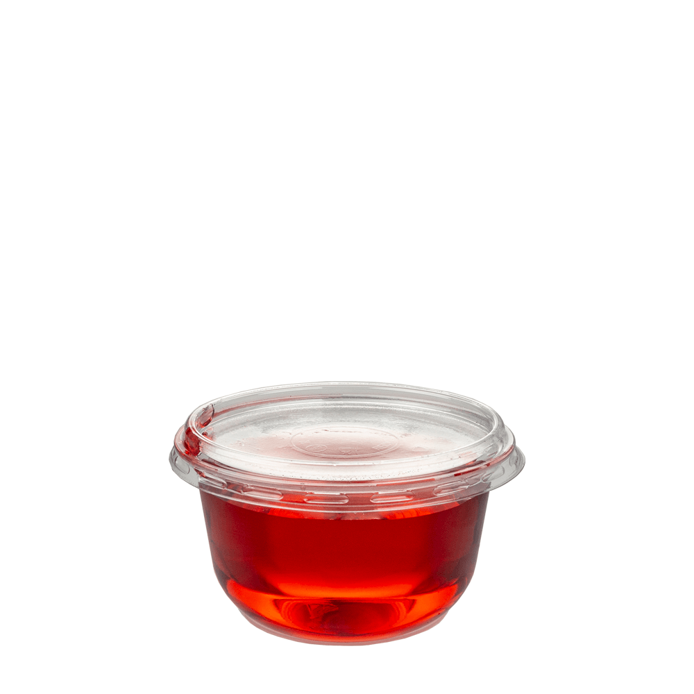 TAÇA DE SOBREMESA EM PS COM TAMPA EM PET 23CL (230ML)