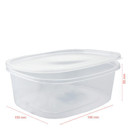 EMBALAGEM PP RÍGIDO 1L (1000ML) COM TAMPA INCORPORADA