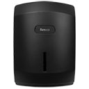 Dispensador de toalhas de papel Faneco CALMA preto em acabamento soft touch, modelo CM1100PN, com design moderno e funcional