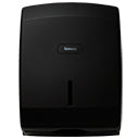 Dispensador de toalhas de papel Faneco CALMA preto, modelo CT6100PN, com acabamento soft touch e design compacto.