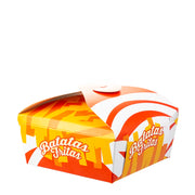 Caixa p/ batata frita pequena 120x120x20 - pack 100un.