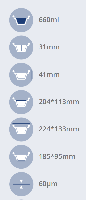 FORMA DE ALUMÍNIO RETANGULAR COM TAMPA EM16C 660ml