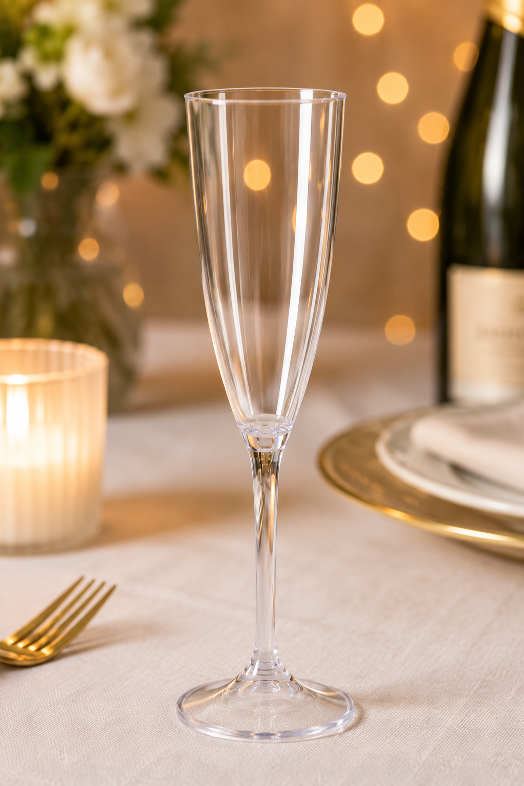 Copo Flute Champagne PS Transparente 120ml