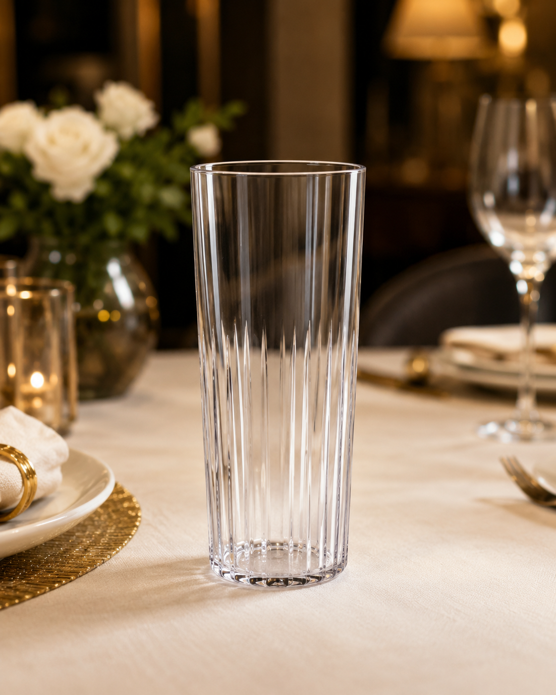 Copo Tubo Transparente em SAN 230ml