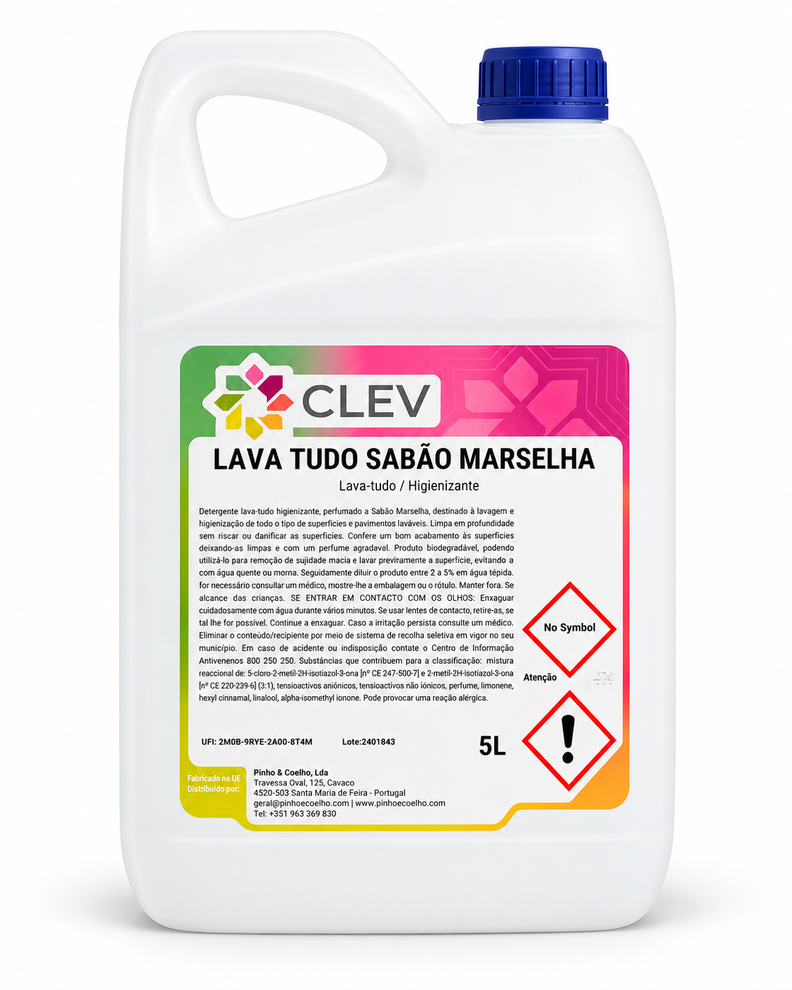 CLEV Sabão Marselha – Lava Tudo / Higienizante - 5L