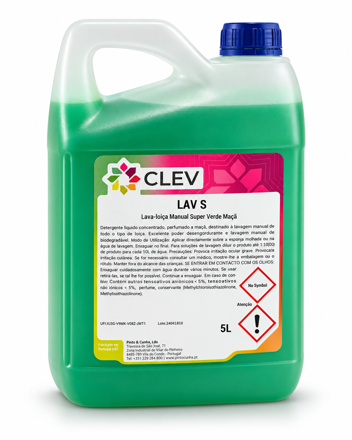 CLEV Verde Maçã – Lava-Loiça Manual - 5L