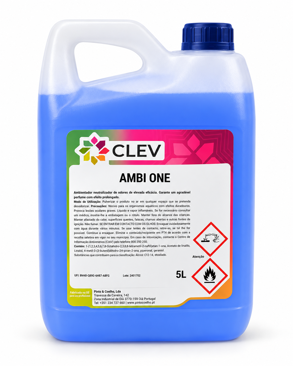 CLEV AMBI ONE – Ambientador Neutralizador de Odores - 5L