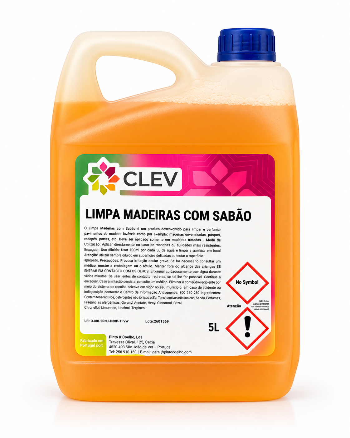 CLEV Limpa Madeiras com Sabão – Limpeza e Perfume - 5L