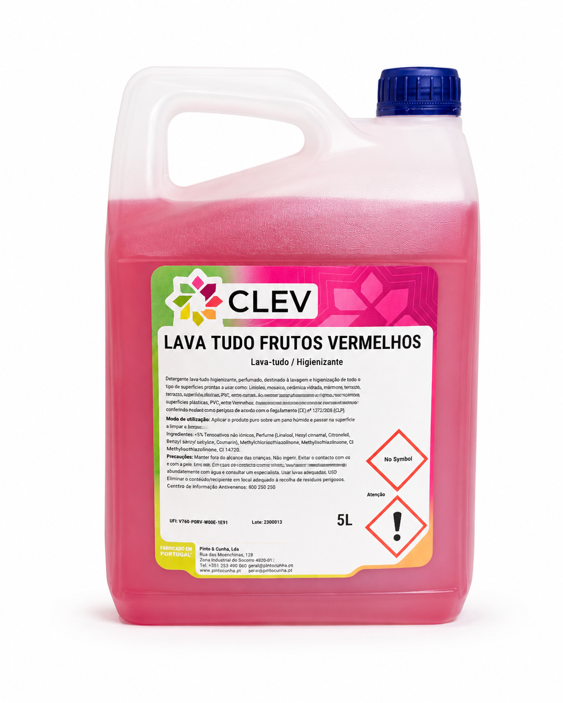 CLEV Frutos Vermelhos – Lava Tudo / Higienizante - 5L