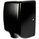 Secador de mãos Faneco PASSAT V preto, modelo D1350SCBB, com bocal de saída de ar e design moderno.