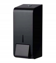 Doseador de sabão líquido preto mate de 900 ml da Pinto & Coelho, dispenser de fácil uso e design elegante.