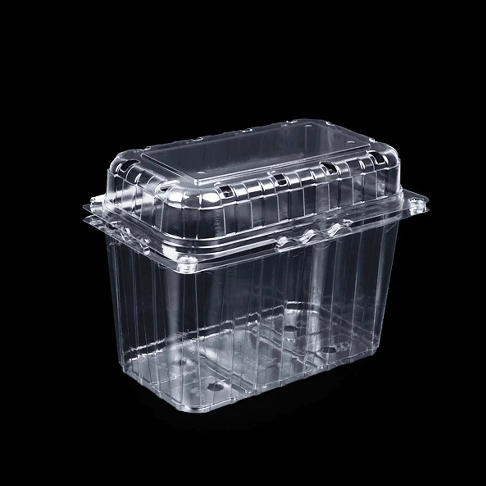 Embalagem Plástica para fruta c/ tampa incorporada - 1L