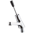 Torneira temporizada Faneco FAN9001L de aço inox, com visor digital e acabamento elegante para banheiro ou cozinha.