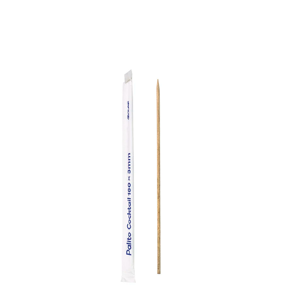 Palito Cocktail Madeira 18cm - 100un.