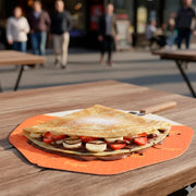 Folha de papel para crepes Pinto & Coelho, 26x27,5cm, pacote com 500 unidades, ideal para alimentos e culinária.