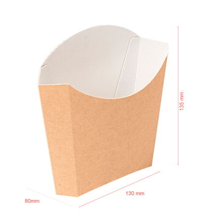 CAIXA BATATA FRITA CARTÃO ONDULADO NANO-MICRO 13x8x13,5CM 135GR