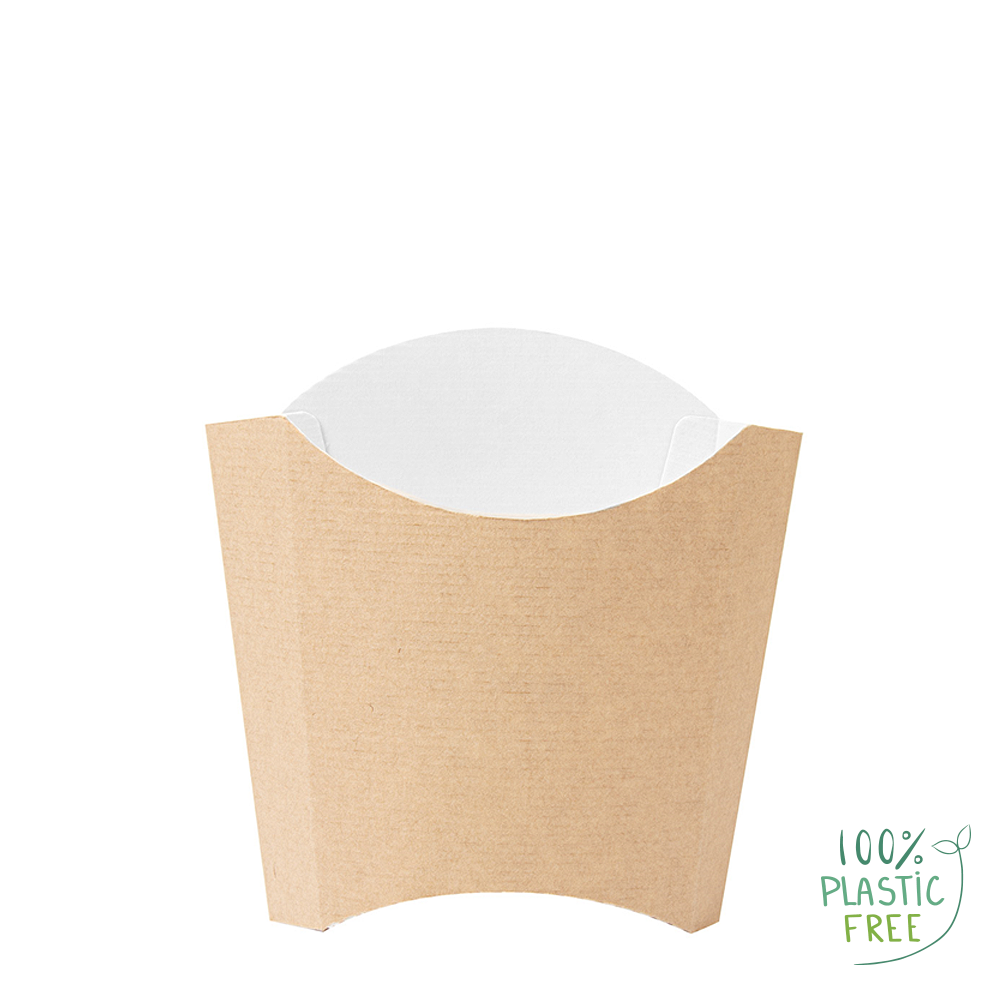 CAIXA BATATA FRITA CARTÃO ONDULADO NANO-MICRO 13x8x13,5CM 135GR