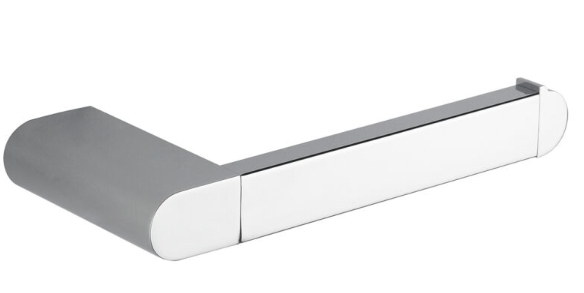 Porta-rolos de papel higiênico Faneco Sydney de aço inox, moderno e resistente, ideal para banheiro com design elegante.