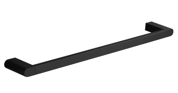 Cabide Faneco Sydney preto, suporte para roupas com acabamento em preto, feito de material resistente e durável.