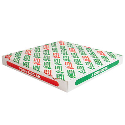 Caixa pizza 46x46x5 cm branco cartão microcanal