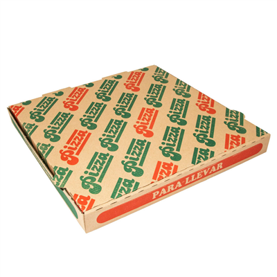 Caixas de pizza 350 g/m2 32x32x3,5 cm natural cartão microcanal