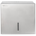 Dispensador de papel higiénico Faneco Luna modelo J25TSNB, aço inox, com visor para rolos e design moderno.