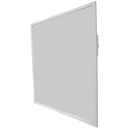 Espelho retrátil Faneco de 700x500 mm, com moldura branca e superfície refletora clara, para uso doméstico ou profissional.