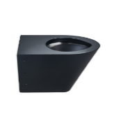 Sanita Faneco de parede, sanita suspensa de parede na cor preta, modelo N13018BL, com design moderno e fixação suspensa