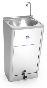 Lavatório inox portátil autónomo de grande caudal