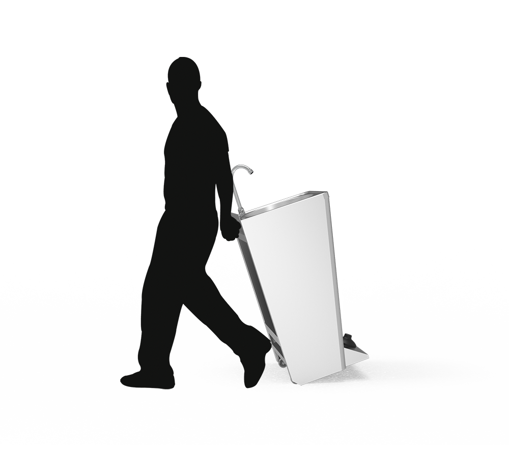 Lava-mãos com porta amovível autónomo e portátil