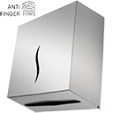 Dispensador de toalhas de papel Faneco HIT Antifinger P600SJAF, branco, com abertura frontal para fácil reposição.