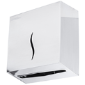 Dispensador de toalhas de papel Faneco DUO P600SJP, branco, com abertura para retirada de toalhas.