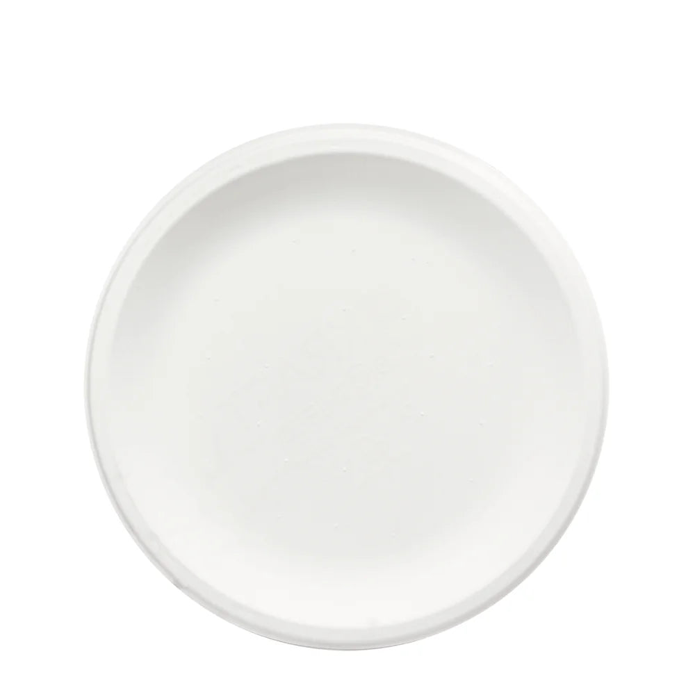 PRATO EM FIBRA DE PAPEL BRANCO 17CM