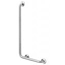 Barra de apoio angular Faneco S32UKL75SNM, suporte de segurança para banheiro, feita de aço resistente, instalada em parede.