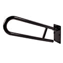 Barra de apoio dobrável Faneco S32UUWC6SWC instalada em parede, ideal para suporte e segurança em banheiros ou áreas de higiene