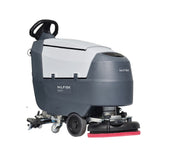Lavadora de pavimentos Nilfisk SC401 B com escova direita e acessório original, pronta para limpeza eficiente de pisos.