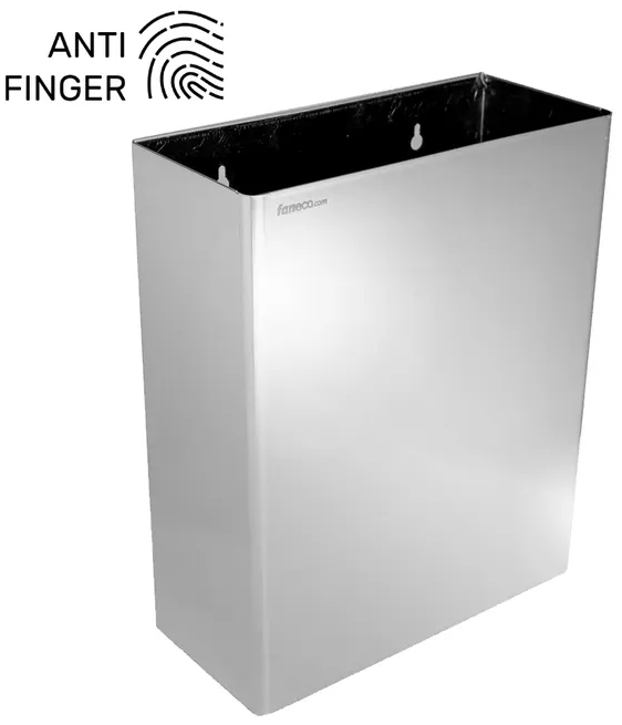 Caixote de lixo Faneco HIT Antifinger WB23SHAF, balde de lixo com tampa e design resistente, ideal para ambientes domésticos e comerciais.