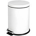 Caixote de lixo Faneco HIT branco, balde de lixo de plástico resistente, com tampa e capacidade para resíduos domésticos.
