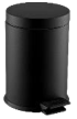 Caixote de lixo Faneco HIT preto, balde de lixo de plástico com tampa, resistente e ideal para uso doméstico ou comercial.