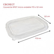 Tampa transparente de PET para códigos 268.82/83, embalagem de sushi, tamanho 16x9,1x3,2 cm, marca Pinto & Coelho