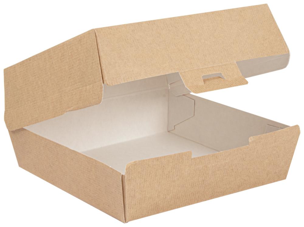 Conchas hambúrguer THEPACK 14,4x14x11,5 cm (xl taller) natural cartão nano-micro
