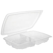 Embalagem Retangular com 3 divisórias em plástico e tampa incluída - 1550ml