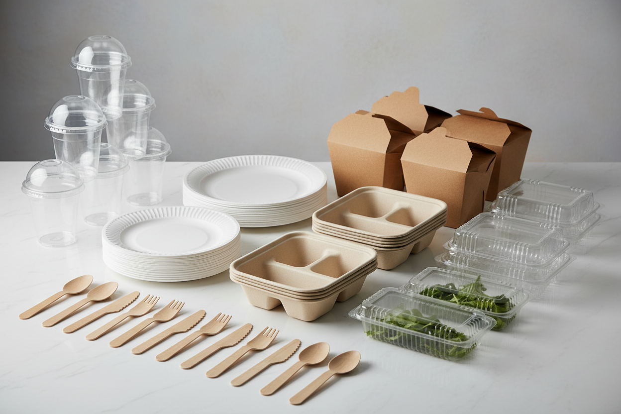 embalagens descartaveis alimentares