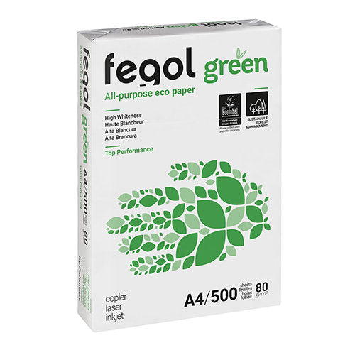 RESMA PAPEL FOTOCÓPIA A4 80GR FEGOL GREEN BRANCO