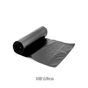 SACOS DE LIXO PRETO 100 LITROS ROLO 10 UNIDADES